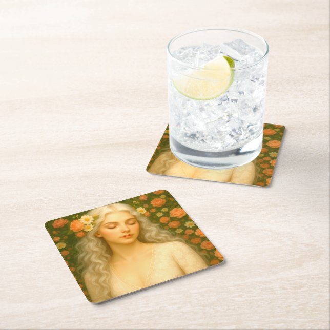 Mystik Woman - glass oppressor Square Paper Coaster (Insitu)