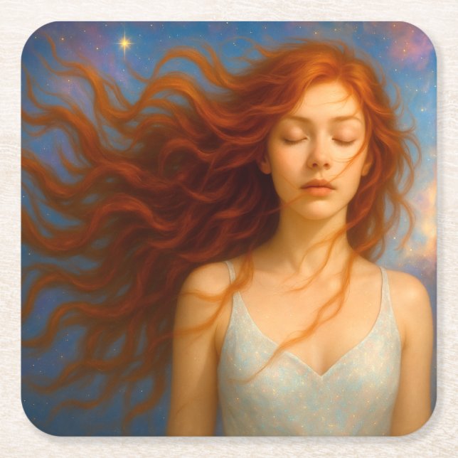 Mystik Woman - glass oppressor Square Paper Coaster (Front)