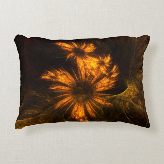 Mystique Garden Abstract Art Accent Pillow (Front)