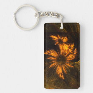 Mystique Garden Abstract Art Key Ring
