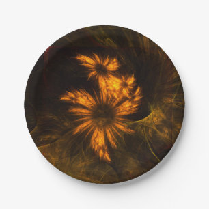 Mystique Garden Abstract Art Paper Plate