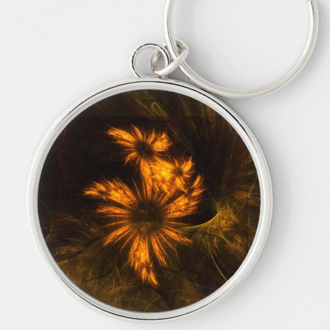 Mystique Garden Abstract Art Small Key Ring (Front)