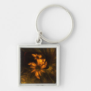 Mystique Garden Abstract Art Small Key Ring