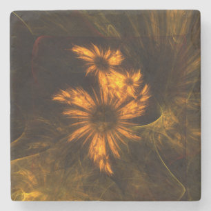 Mystique Garden Abstract Art Stone Coaster