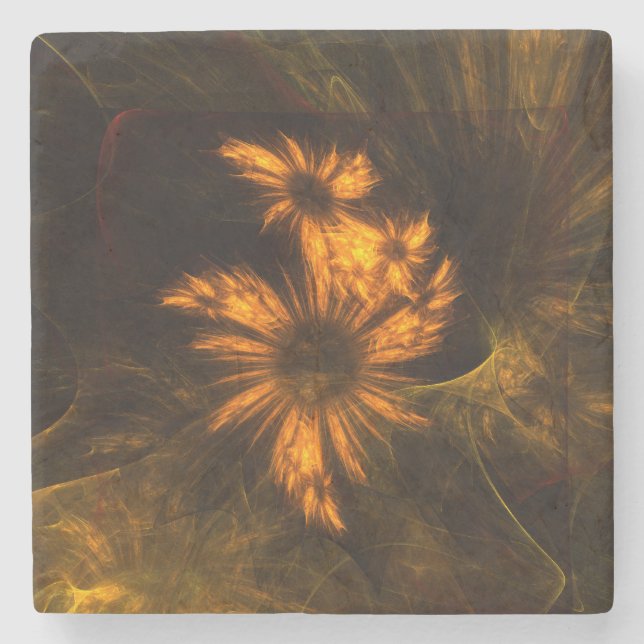 Mystique Garden Abstract Art Stone Coaster (Front)