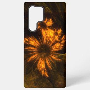 Mystique Garden Golden Abstract Fractal Art Samsung Galaxy Case