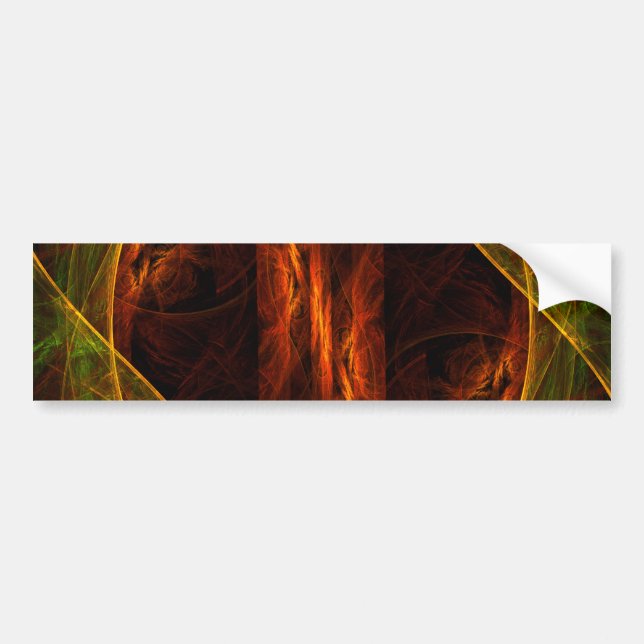 Mystique Jungle Abstract Art Bumper Sticker (Front)