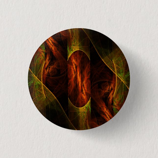 Mystique Jungle Abstract Art Button (round) (Front)