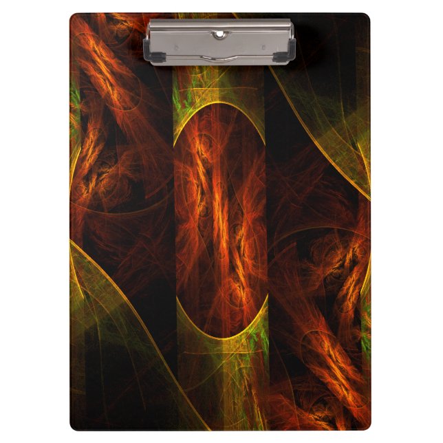 Mystique Jungle Abstract Art Clipboard (Front)