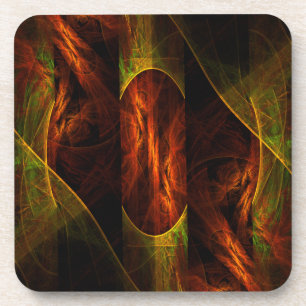Mystique Jungle Abstract Art Cork Coaster