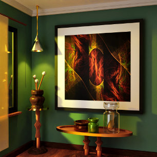 Mystique Jungle Abstract Art Poster