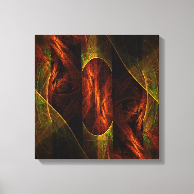 Mystique Jungle Abstract Art Quad Canvas Print (Front)