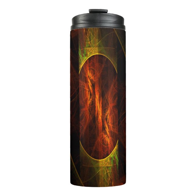 Mystique Jungle Abstract Art Thermal Tumbler (Front)