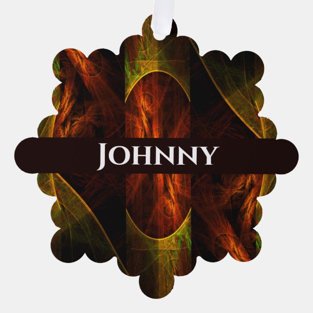 Mystique Jungle Abstract Art Tree Decoration Card (Front)