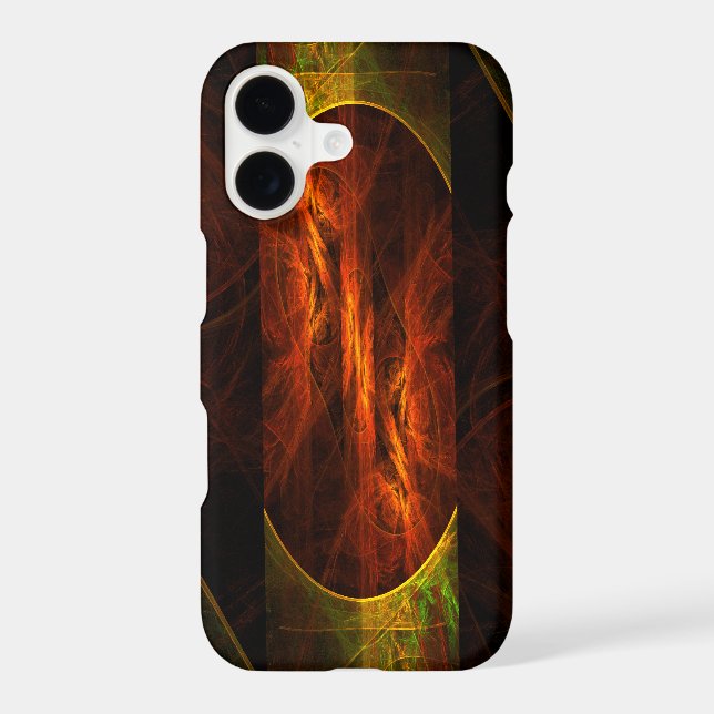Mystique Jungle Modern Abstract Fractal Art iPhone Case (Back)