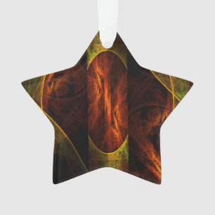 Mystique Jungle Modern Abstract Fractal Art Ornament