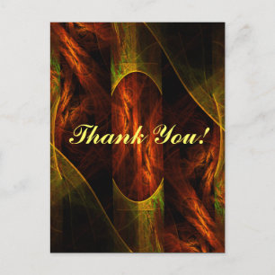 Mystique Jungle Modern Abstract Fractal Art Postcard