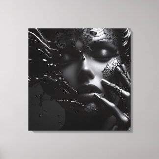 Mystique of Shadows: A Dance of Light and Dark Canvas Print