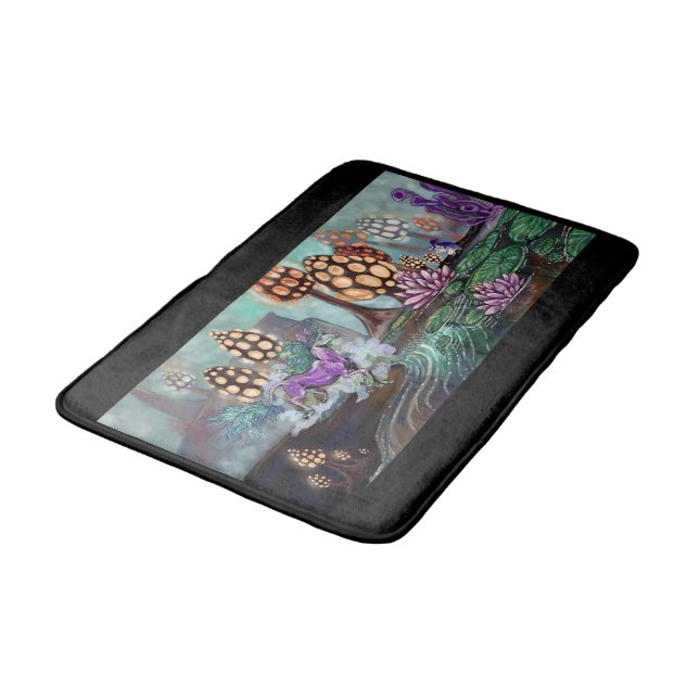 Mysts of the Glowshrooms Bath Mat (Angled)