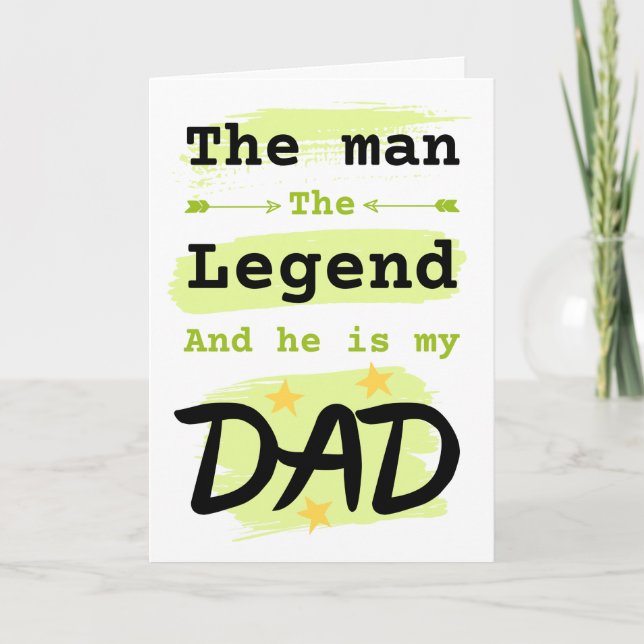 Myth legend Dad quote funny quote Father’s Day Card (Front)
