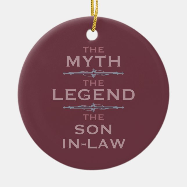 Myth Legend Son-In-Law Ceramic Tree Decoration (Front)