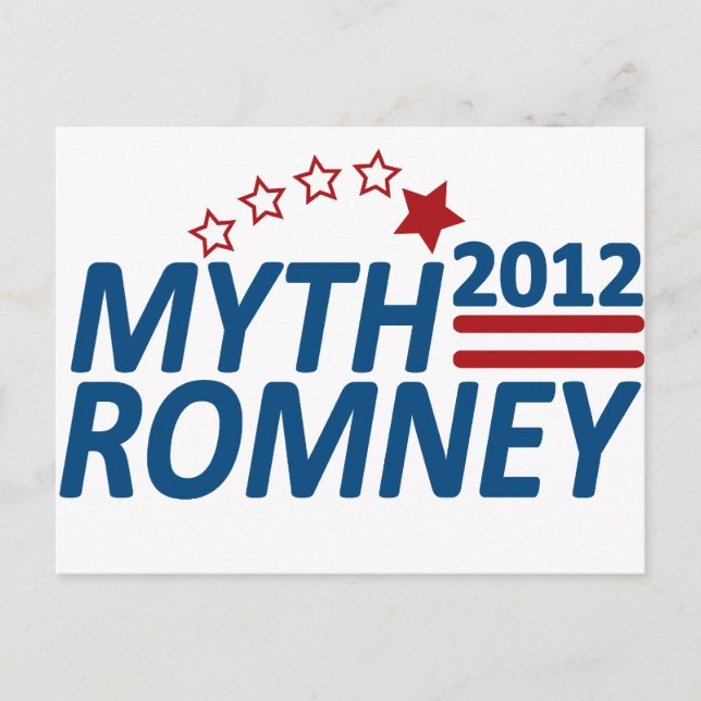 Myth Romney Anti Mitt 2012 Postcard (Front)