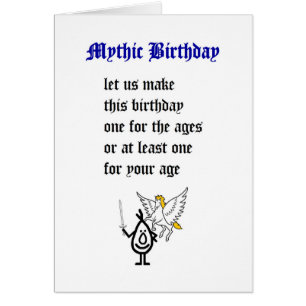 Mythic Birthday - a funny happy birthday poem
