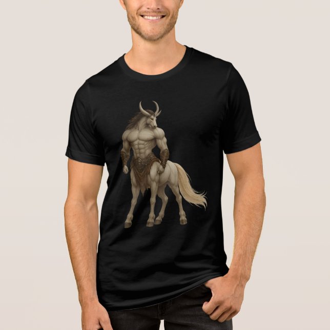 Mythic Centaur Warrior Fantasy Art Tri-Blend Shirt (Front)