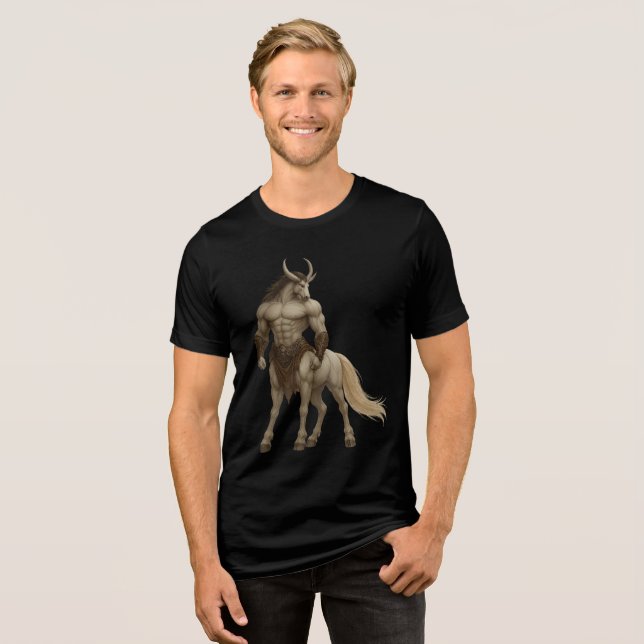Mythic Centaur Warrior Fantasy Art Tri-Blend Shirt (Front Full)