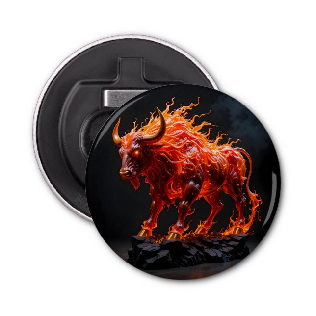 Mythic Fire Bull Bottle Opener (Front)