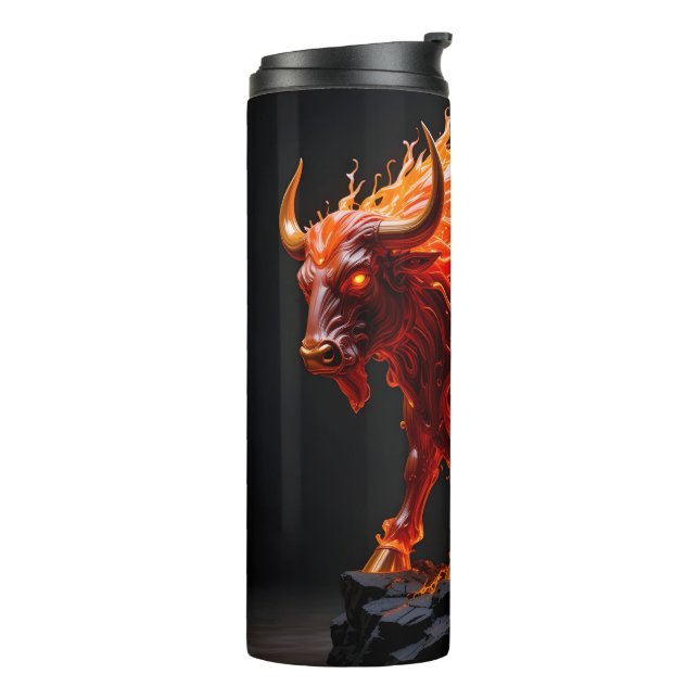 Mythic Fire Bull Thermal Tumbler (Rotated Left)