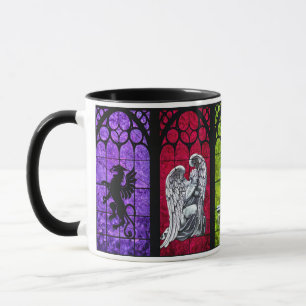 Mythic Guardians in Stained Glass Mug