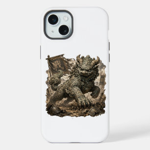 Mythic Stone Guardian Fantasy Sticker iPhone 15 Plus Case