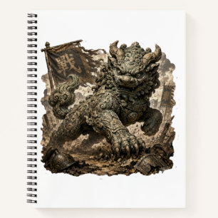 Mythic Stone Guardian Fantasy Sticker Notebook