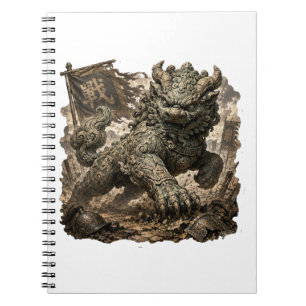 Mythic Stone Guardian Fantasy Sticker Notebook