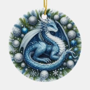 Mythic Wreathkeepers of Winter Ceramic Tree Decoration