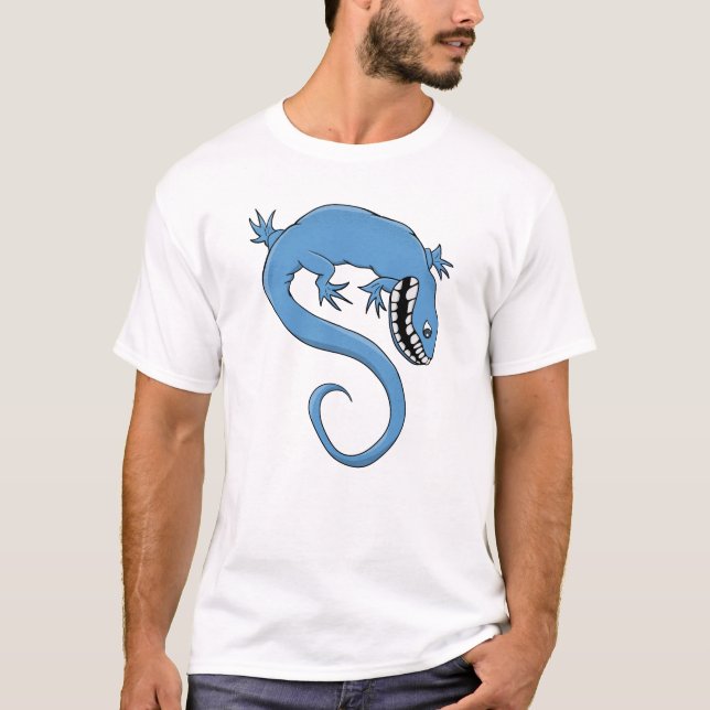 Mythical and fantastical Blue Creature T-Shirt (Front)
