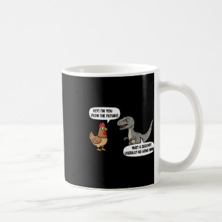 Mythical And Prehistoric Funny Chicken Vs Cartoon  Coffee Mug