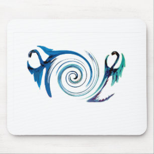 Mythical Animal Blue Dragons Mouse Mat