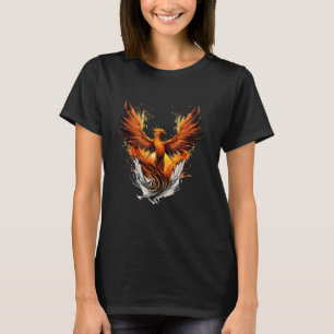 Mythical Bird Rejuvenation Artwork Phoenix Rising T-Shirt