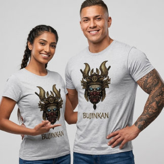 Mythical Bujinkan Samurai Mask Glowing Eyes Tee