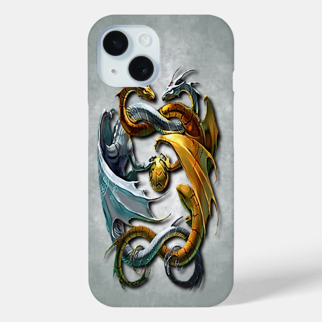 Mythical Celtic Dragons Fantasy Tattoo Art Case-Mate iPhone Case (Back)