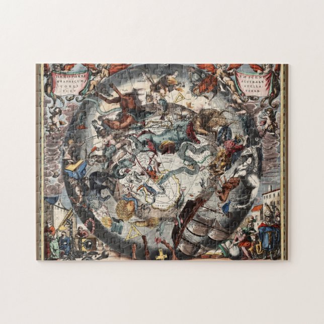 Mythical Constellations Nautical Map Jigsaw Puzzle (Horizontal)