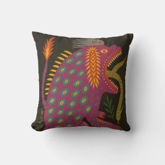 Mythical Creature Folk Art Print Cushion