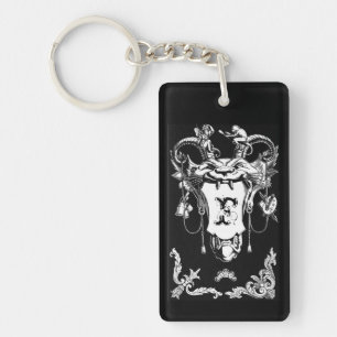 Mythical creature gothic monster key ring