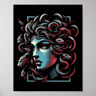 Mythical Creature Medusa Greek Mythology Gorgons T Poster