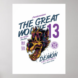Mythical Creature the Great Wolfie Poster