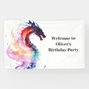 Mythical Dragon Birthday Banner