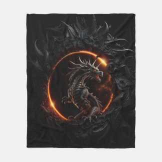 Mythical Dragon Celestial Solar Eclipse Blanket
