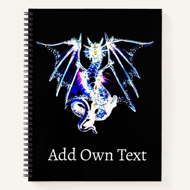 Mythical Dragon Ocean Creature Artwork Fantasy Art Notebook (Front)